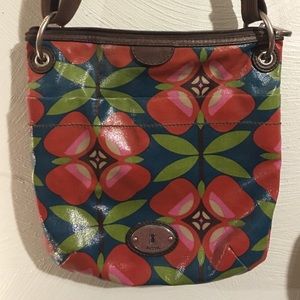 Flower design fossil crossbody
