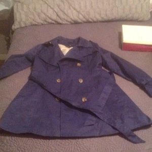 Blue trench coat