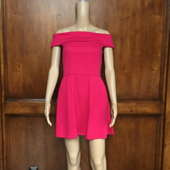 ASOS pink off the shoulder dress NWOT
