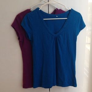 2 V-necks, size Large
1 long sleeve, size Large