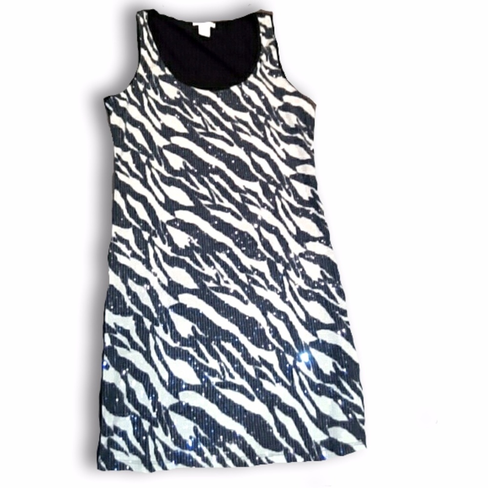 Shimmery mini dress or tunic. Sz l