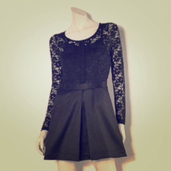 Princess Vera Wang black lace top and flare dress
