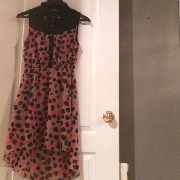 High-Low Patterned Sleeveless Dress