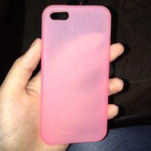 Light pink silicone iPhone 5/5s case.