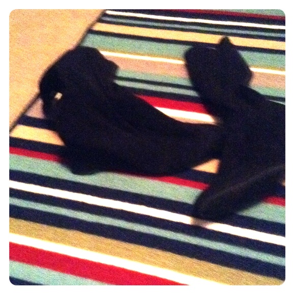 Black suede boots