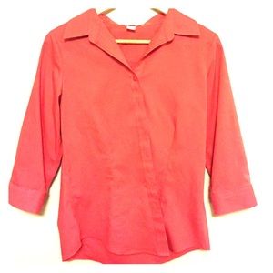 Pink Orange Button Up
