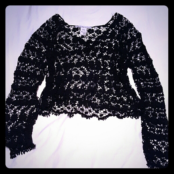 Black knit top