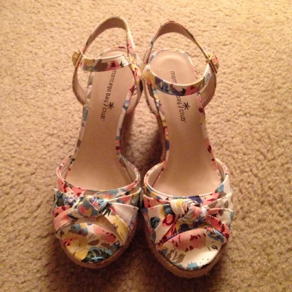 floral espadrille wedges