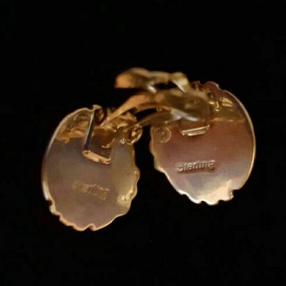 Authentic Navajo Indian Handcrafted Clip Earrings - Picture 2 of 2