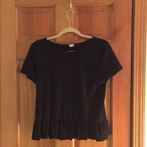 J.Crew Black Peplum shirt