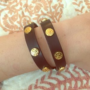 Black Tory Burch double wrap bracelet