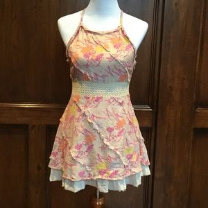 Free People cross back fit and flare dress