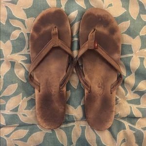 🎉 SOLD 🎉 Worn Rainbow Flip Flops