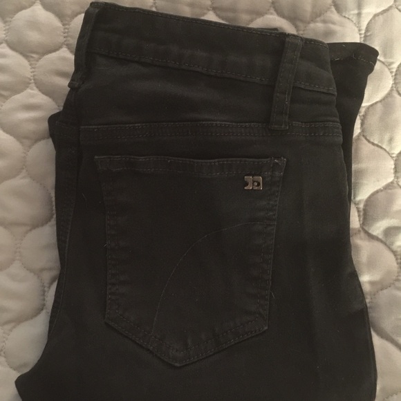 Joes black denim jeans fitted flare chelsea 27
