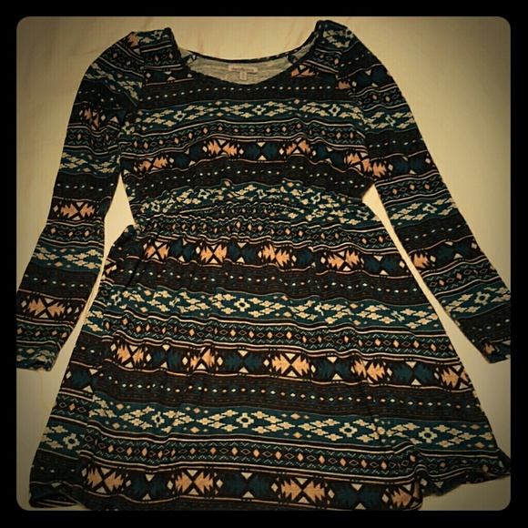 Long sleeved mini dress