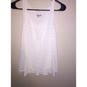 White tank with sparkles