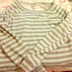 Long sleeve mint green and grey sweater