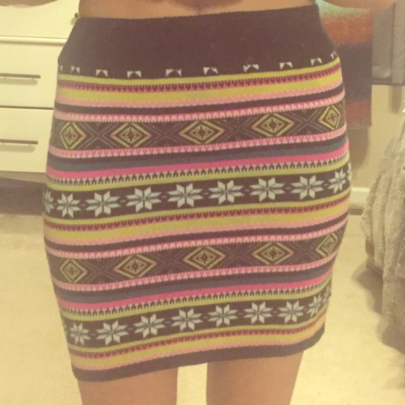 Multicolor Copper Key Skirt