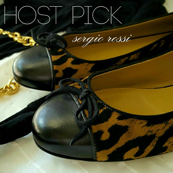 Sergio Rossi Shoes - ❎SOLD❎SERGIO ROSSI leopard print flats