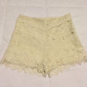 Kimchi Blue High Waisted Lace Shorts
