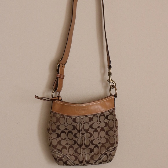Coach tan cross body