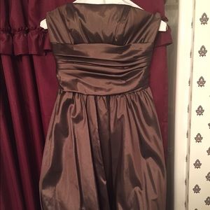 Brown short prom dress