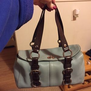 COACH PEBBLED LEATHER SATCHEL STYLE HANDBAG