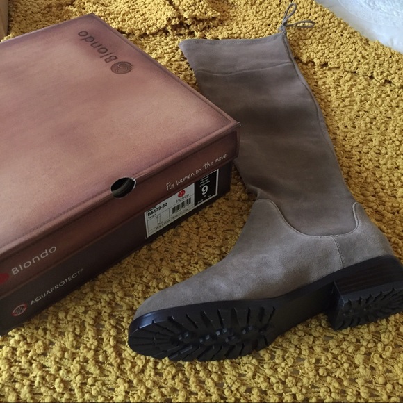Over the knee suede boots