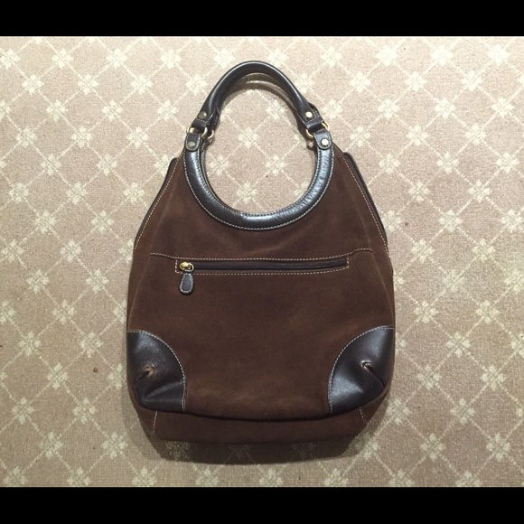 J. McLaughlin suede and leather brown bag