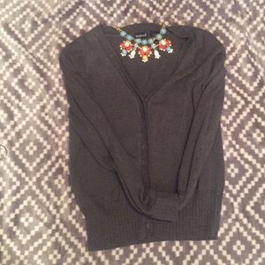 Grey Button Up Cardigan