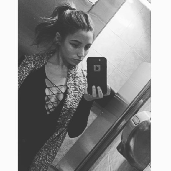 Ribbed criss cross bodysuit