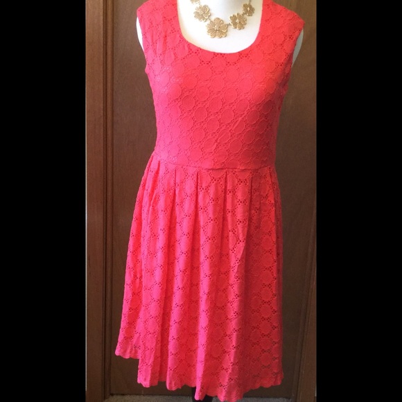 Fun coral colored dress!