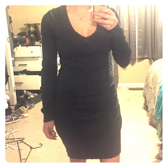 Gray Derek Heart sweater dress