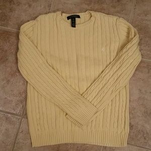Yellow cable knit Ralph Lauren sweater