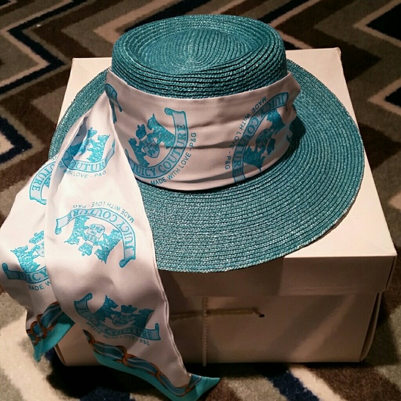 New in Box Juicy Couture Turquoise Sunhat