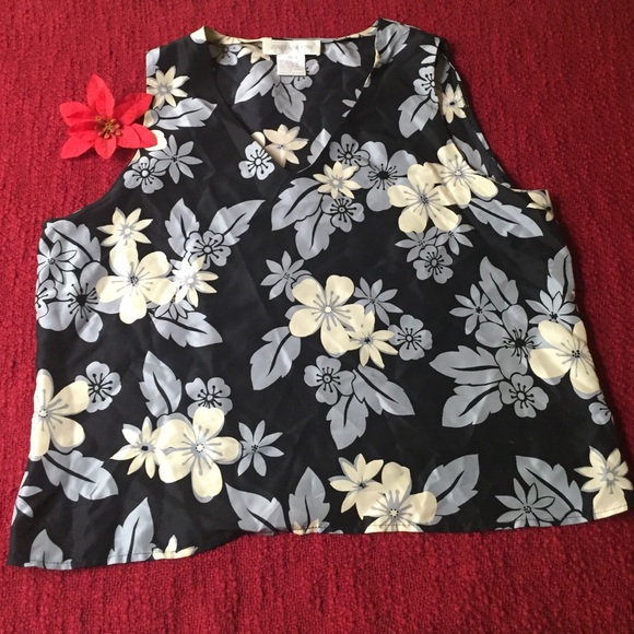 Jones NewYork Floral Tank Size 16 - Picture 1 of 2
