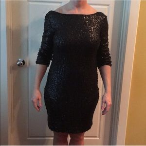 Jessica Simpson Sequin Black Dress