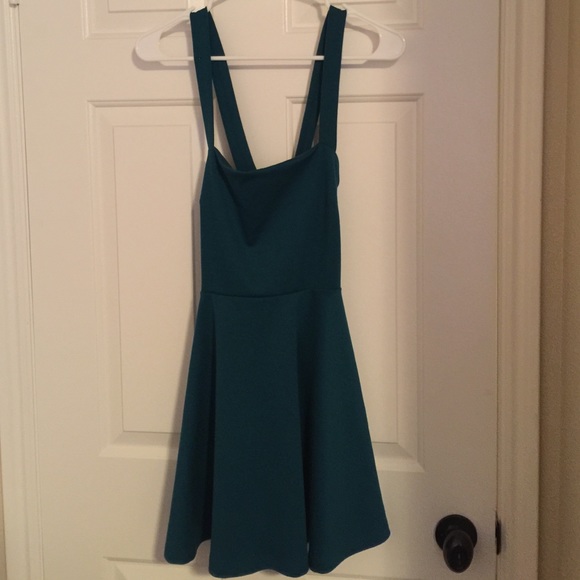 Forever 21 dark teal jumper dress.
