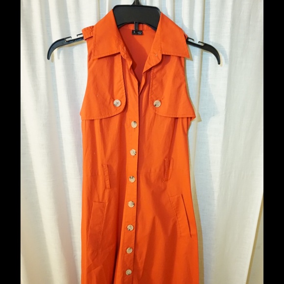 Theory Dresses Red Button Down Dress Poshmark