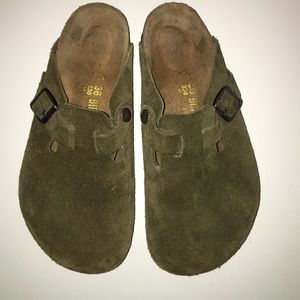 Birkenstock Boston Suede Clogs