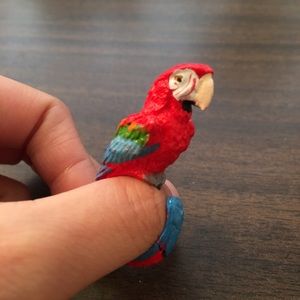 3D Parrot Hugging Ring