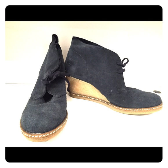 Jcrew Navy wedge shoes