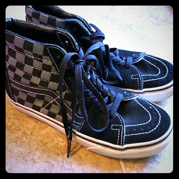High Top Checkered Vans