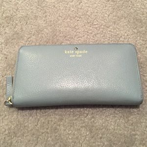 Light blue Kate Spade authentic wallet