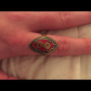 Aztec designed ring