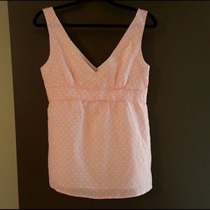 Lily Pulitzer Pink w/White Polka Dots Lined Tank