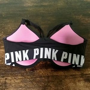 Pink push-up bra