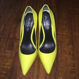 Yellow aldo heels