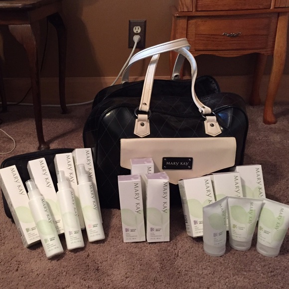 MK brush, mask, cleanser, moisturizer, day cream