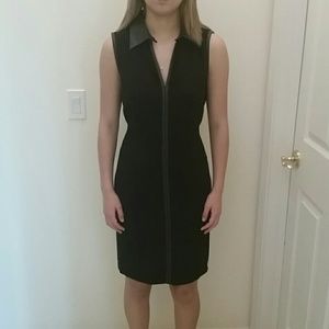 Calvin Klein dress with leather accents